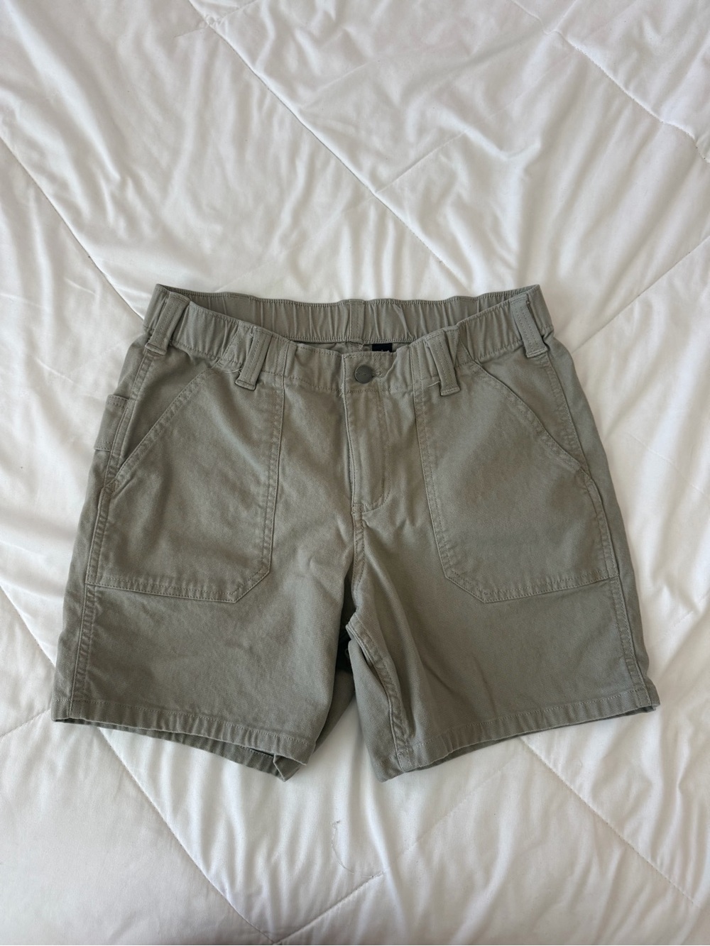 Carhartt Women's Relaxed Fit Bermuda Shorts in Light Olive - Picture 5 of 5